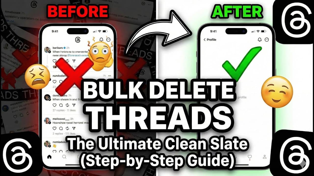 Video thumbnail - How to bulk delete Threads posts