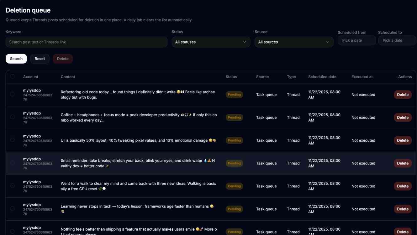 Deletion Queue Feature