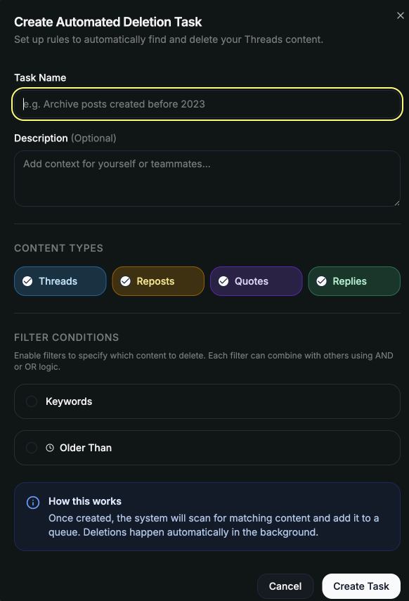 Scheduled Tasks Feature